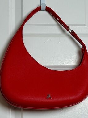 Izzy & Ali Red Structured PU Shoulder Handbag